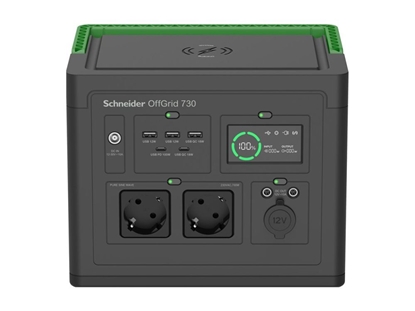 Изображение Schneider Electric APC OffGrid Portable Power Station 730, 738Wh Lithium-ion, LCD, 2 CEE 7/3 Schuko outlets, Sinewave, 3 USB-A, 2 USB-C, Wireless Charger |