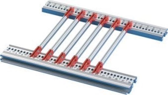 Изображение SCHROFF Kocówka szyny prowadzcej SCHROFF, pytka drukowana 4,4, szeroko rowka 2 mm, czerwona