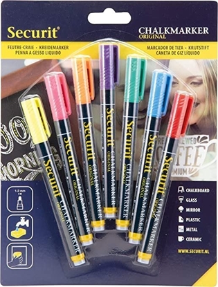 Picture of Securit Securit Original SMA100, Blue, Green, Orange, Pink, Red, Violet, Yellow, 7 pc(s)