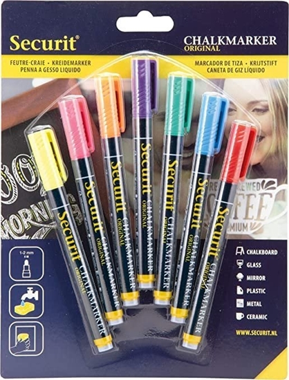 Picture of Securit Securit Original SMA100, Blue, Green, Orange, Pink, Red, Violet, Yellow, 7 pc(s)
