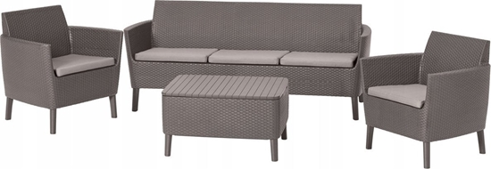 Picture of Selsey Zestaw ogrodowy Salemo Keter picioosobowy stolik ze schowkiem jasnobrzowy