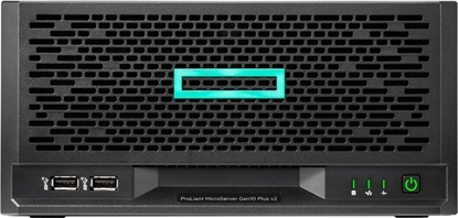 Attēls no Serwer HP HPE PL MicroServer g10 Plus v2 G6405 (4.1/2C/4M/2600) 16G VROC 4LFF NHP 4x1Gb Ultra Micro Tower