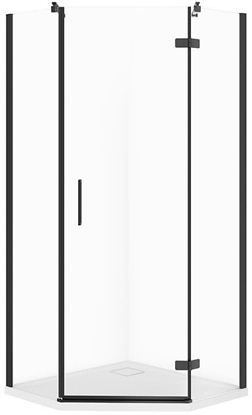 Attēls no SET C518 KABINA PICIOKTNA CITY PRAWA CZARNA 80X80X195+TAKO SLIM WIR