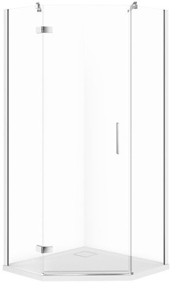 Attēls no SET C521 KABINA PICIOKTNA CITY LEWA CHROM 90X90X195+TAKO SLIM WIR