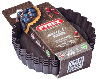 Picture of Set of tartlet molds. 4 pcs with removable base O10cm 3426470271684