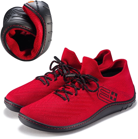 Picture of SH5010W Buty damskie BAREFOOT MERINO czerwony/czarny 37