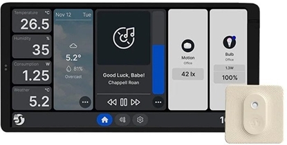 Attēls no Shelly Plug&Play "Wall Display X2 Silver + Blu H&T Ivory" Android WLAN Silber