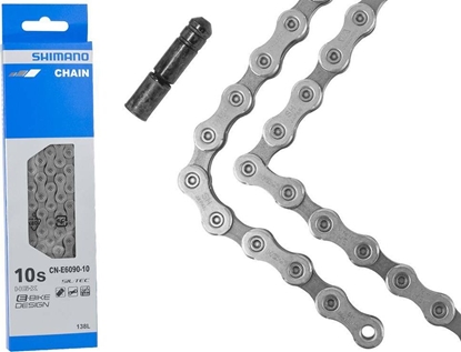 Attēls no Shimano acuch Shimano CN-E6090 138 Ogniw 10-rzdowy do E-bike, Sil-Tec uniwersalny