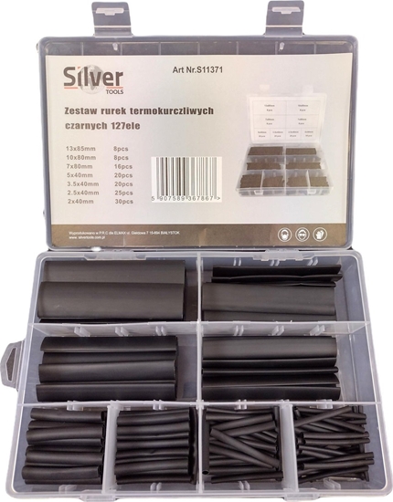 Изображение Silver SILVER KOSZULKI TERMOKURCZLIWE  127szt. CZARNE