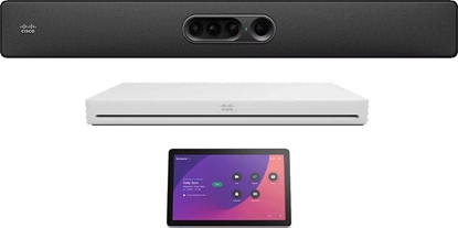 Attēls no System przekazu sygnau AV Cisco Cisco Webex Room Kit EQ - Kit fur Videokonferenzen (Cisco Webex Quad Camera, Cisco Webex Codec EQ) - Certified for Microsoft Teams Rooms - Carbon Black