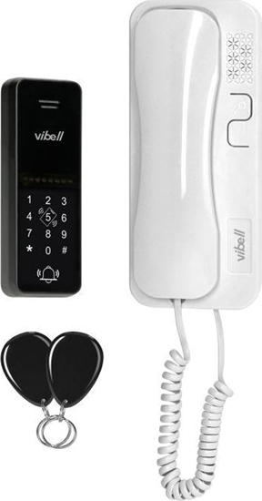 Picture of System przekazu sygnau AV Orno ERIN, zestaw domofonowy jednorodzinny, 2-yowy, szyfrator, RFID, biay