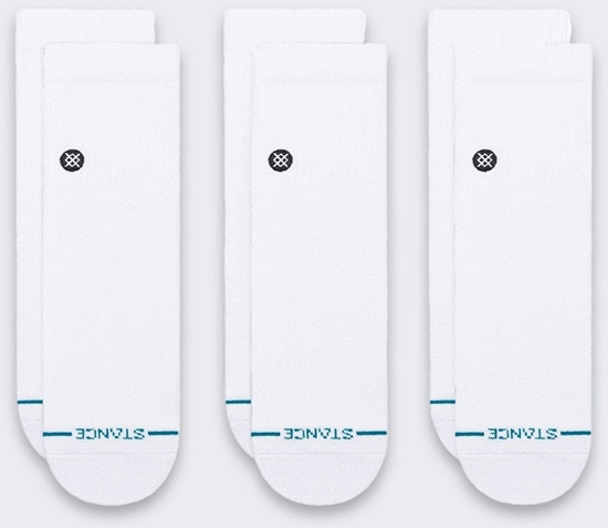 Picture of Skarpety Stance Icon Quarter 3 pary White