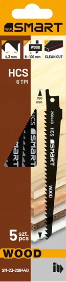 Picture of Smart brzeszczot do piy szabl. 150 mm 6 tpi clean basic wood 5szt