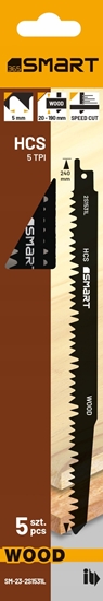 Picture of Smart Brzeszczoty do piy szablastej SMART365  5 szt., 240 mm, 5 TPI