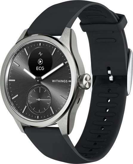 Picture of Smartwatch Withings Withings Scanwatch 2 - zegarek z funkcj EKG, pomiarem pulsu i SPO2 oraz mierzeniem aktywnoci fizycznej i snu (42mm, black)