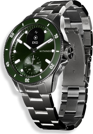 Picture of Smartwatch Withings Withings Scanwatch Nova - zegarek z funkcj EKG, pomiarem pulsu, SPO2 i temperatury oraz mierzeniem aktywnoci fizycznej i snu (42mm, green)