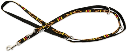Attēls no Smycz dla psa, wzr etniczny, regulowana, tama polipropylenowa, 20mm/220cm czarna