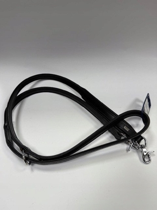 Attēls no Smycz skrzana, 20 mm x 200 cm, czarny,  przeszywana
