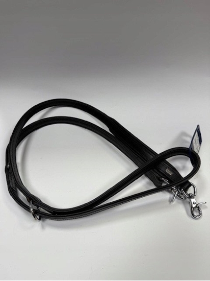 Picture of Smycz skrzana, 20 mm x 200 cm, czarny,  przeszywana