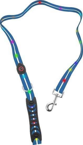 Picture of Smycz z kolorow iluminacj LED dla rednich i duych psów, niebieska