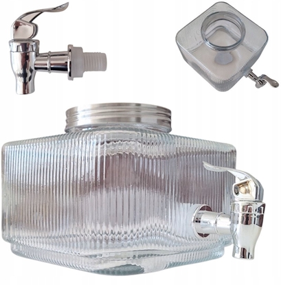 Изображение SÓJ SZKLANY 3l DO NAPOJÓW Z KRANIKIEM PASKI DO LODÓWKI