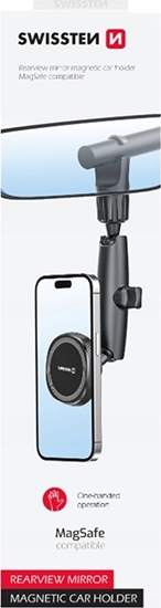 Picture of Sourcing Swissten Magnetic Car Mirror Holder for Smartphone