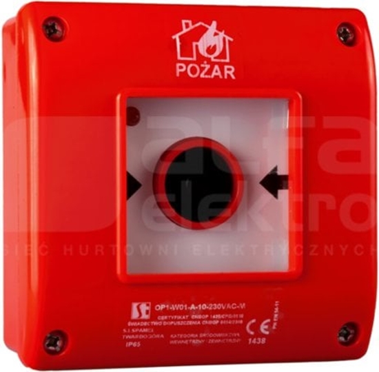 Picture of Spamel Przycisk Spamel OP1-W01-A\01-230 samoczynny 1 tor rozwierny +LED 230vac