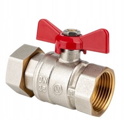 Picture of SPIN Odcinajcy zawór kulowy z obrotow nakrtk z motylkiem aluminiowym (MAl) 1 G1