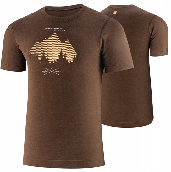 Picture of SS1265M Koszulka mska z krótkim rkawem OUTDOOR WOOL PRO brzowy M - GÓRY 11