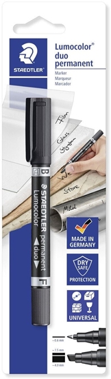Picture of STAEDTLER Zweispitzmarker Lumocolor permanent BK retail