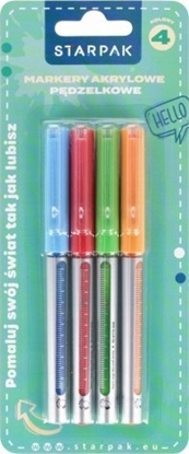 Attēls no Starpak MARKER AKRYL PEDZEL 4KOL B/C 12/144