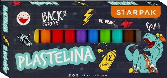 Picture of Starpak PLASTELINA 12KOL DINO SKATE STK PUD 1/40
