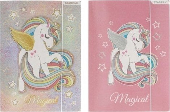 Picture of Starpak TECZKA Z GUMKA PAP A4 UNICORN STK FOL 10/100