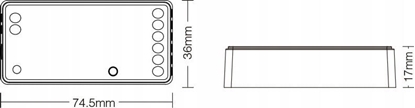 Picture of STEROWNIK OWIETLENIA LED FUT037Z+ ZigBee, 2.4 GHz 12 ... 24 V DC MiBOXER / Mi-Light