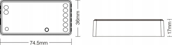 Picture of STEROWNIK OWIETLENIA LED FUT037Z+ ZigBee, 2.4 GHz 12 ... 24 V DC MiBOXER / Mi-Light