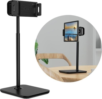 Picture of Stojak Acefast Acefast teleskopowy uchwyt do telefonu i tabletu (135-230mm szer.) na biurko 360 czarny (E4 black)