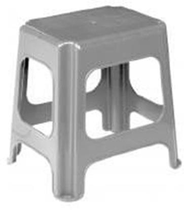Picture of Stool "Maxi" Max 41x33 5x42 5cm air silver color 4052396013672