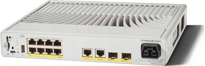 Attēls no Switch Cisco Cisco Catalyst 9200CX - Network Essentials - Switch - compact - L3 - managed - 8 x 10/100/1000 (PoE+) + 2 x 1000Base-T + 2 x 10 Gigabit SFP+ (Uplink) - an Rack montierbar - PoE+ (240 W)