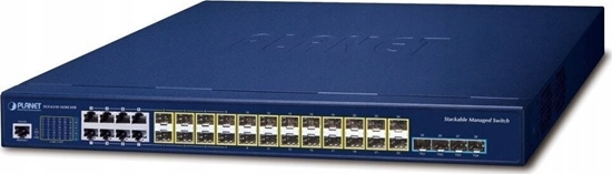 Изображение Switch Planet PLANET Layer 3 16-Port 100/1000X SFP Zarzdzany L3 10G Ethernet (100/1000/10000) 1U Niebieski