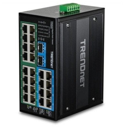 Attēls no Trendnet Industrie Switch 26Port Gbit PoE+ Metall DIN-Rail