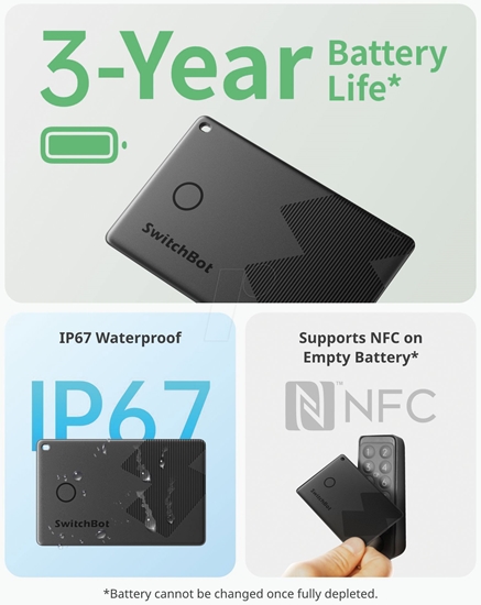 Изображение SwitchBot Geldbörsen-Tracker-Karte   NFC-kompatibel