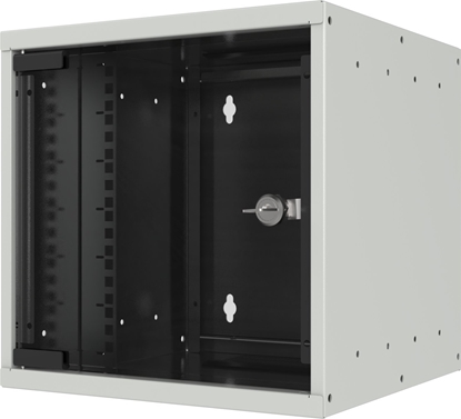 Attēls no Szafa EFB EFB 25,4cm 10Zoll 6HE Wandgeh�use Tiefe 300 mm 1-teilig vormontiert RAL7035