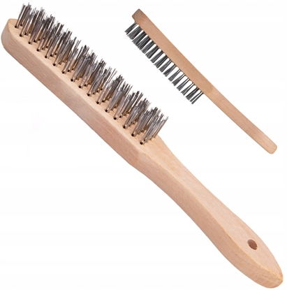 Attēls no Szczotka do rdzy druciana czarna 4 rzdy drewno (12/120)