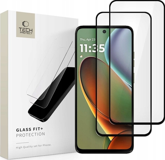 Picture of SZKO HARTOWANE TECH-PROTECT GLASS FIT+ 2-PACK MOTOROLA MOTO G15 / G15 POWER / G05 / E15 BLACK