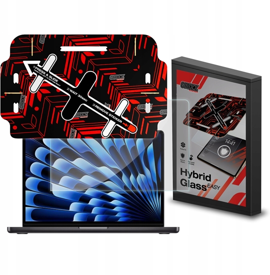Picture of Filtr GrizzGlass Szko hybrydowe HybridGlass Easy do Apple MacBook Air 13" M4 2025