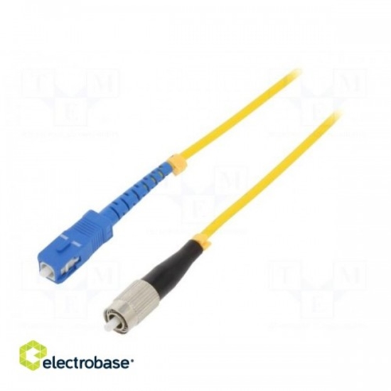 Изображение Šķiedru plākstera vads | FC/UPC,SC/UPC | 5 m | LSZH | Optiskā šķiedra: 9/125um