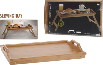 Изображение Taca niadaniowa rozkadana z bambusa 50x30 cm