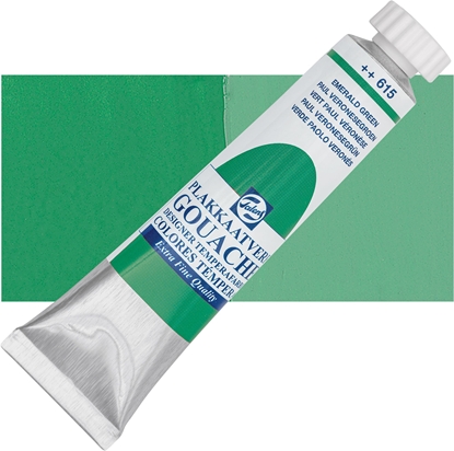Attēls no Talens Gouache Extra Fine Quality Tube Emerald Green 615