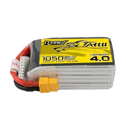 Attēls no Tattu Tattu R-Line 4.0 1050mAh 22.2V 130C 6S1P XT60 Battery