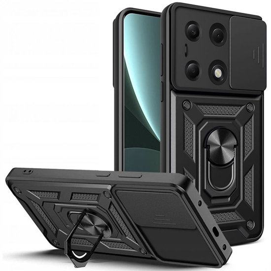 Picture of Tech-Protect - Tech-Protect CamShield Pro Case for Xiaomi Redmi Note 13 Pro 4G / LTE / Poco M6 Pro 4G / LTE - Black